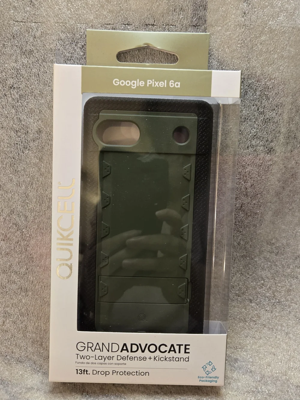 GrandAdvocate Two-Layer Defense Kickstand Case for Google Pixel 6a - Olive Green